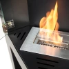 Alaska Corner Bioethanol Stove Fireplace by ScandiFlames – a sleek black bioethanol stove designed for corner placement.