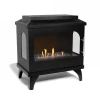 Atlanta Single Bioethanol Stove by ScandiFlames in black, featuring a modern design and eco-friendly heating.