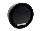 ScandiFlames Round Black Bioethanol Fireplace – Wall-mounted, manual control, 1.5L capacity, 6-hour burn time, black finish.