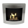 ScandiFlames Stainless Steel Wall Mounted Biofireplace – a sleek, modern wall-mounted bioethanol fireplace with a clean-burning