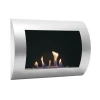 Ocean Stainless Steel Bio Wall Fireplace by ScandiFlames, a sleek and modern wall-mounted bioethanol fireplace.