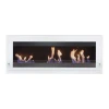 ScandiFlames Large Wall Mounted Biofireplace in White - A stylish, wall-mounted bioethanol fireplace with a 4.5-litre capacity a