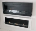 ScandiFlames Wall Mounted Bioethanol Fireplace in Black, a sleek and modern manual bioethanol fireplace with a 4.5-litre capacit