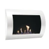Ocean White Bio Wall Fireplace by ScandiFlames – A stylish, wall-mounted bioethanol fireplace with a sleek white finish and 3-ho