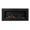 Murus 1200 - Black by ScandiFlames, a stylish wall-mounted bioethanol fireplace with a sleek black finish and manual operation.