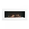 Murus 1200 Glossy White by ScandiFlames - A stylish wall-mounted bioethanol fireplace with a sleek design and clean-burning flam