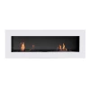 Murus 1600 Glossy White by ScandiFlames - a stylish wall-mounted bioethanol fireplace with a sleek design and clean-burning flam
