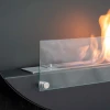 Maryland Oval Wall Hanging Slim Fireplace by ScandiFlames – a sleek and modern black bioethanol wall-mounted fireplace.