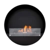 Delaware XL black Ø80 cm by ScandiFlames – a stylish wall-mounted bioethanol fireplace with a sleek black finish, offering a 7-h