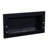 Texas Black Wall Mounted Bioethanol Fireplace by ScandiFlames, a stylish black fireplace with manual control and a 3-hour burn t