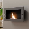 Texas Steel Wall-Mounted Bioethanol Fireplace by ScandiFlames – a modern, steel bioethanol fireplace with a sleek design and man