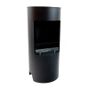 Montgomery Black Open Bioethanol Wood-stove by ScandiFlames, a stylish and modern heating solution with a sleek black design.