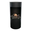 Montgomery Black Open Bioethanol Wood-stove by ScandiFlames, a stylish and modern heating solution with a sleek black design.