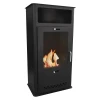 Boston Black Bioethanol Stove by ScandiFlames – a stylish, chimney-free heating solution with manual control.