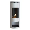 Washington White Bioethanol Wood-burning Stove by ScandiFlames – Elegant and eco-friendly heating solution.