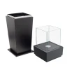 ScandiFlames Elegant Bioethanol Fireplace – A sleek black floor-standing bioethanol fireplace with manual control, perfect for i