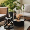 Southwark Black Round Tabletop Bioethanol Fireplace by ScandiFlames, a sleek and modern tabletop fireplace with a 3-litre capaci