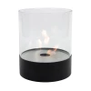 Southwark Black Round Tabletop Bioethanol Fireplace by ScandiFlames, a sleek and modern tabletop fireplace with a 3-litre capaci