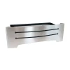 ScandiFlames Bio Ethanol Fire Basket with Curved Steel Front - a stylish stainless steel insert for existing fireplaces.