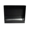 ScandiFlames 60 cm Black Bio Fire Insert – One-sided built-in bioethanol fireplace with manual control.