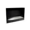 ScandiFlames 60 cm Black Bio Fire Insert – One-sided built-in bioethanol fireplace with manual control.