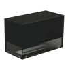 Foco Corner Left 800 bioethanol fireplace in black finish with a two-sided view for modern interiors.