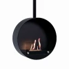 ScandiFlames Ottawa Black - 50 cm ceiling-mounted bioethanol fireplace in black finish.