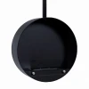 ScandiFlames Ottawa Black 60 cm ceiling-mounted bioethanol fireplace with a sleek black finish and modern design.