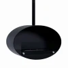 ScandiFlames Halifax Black 60 cm ceiling-mounted bioethanol fireplace with sleek black finish and modern design.