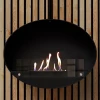 Halifax Black - 80 cm ceiling-mounted bioethanol fireplace by ScandiFlames in a sleek black finish, offering a modern and stylis