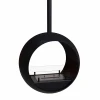 ScandiFlames Edmonton 2-sided Suspended Bioethanol Fireplace in black, ceiling-mounted with a modern design.