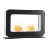 Safretti Curva DT Black bioethanol fireplace – a stylish floor-standing heating solution with a sleek, modern design.