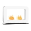 Safretti Curva DT - White bioethanol fireplace, a modern freestanding heating solution with a sleek design and 6-8 hours burn ti