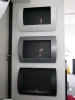 Ocean Stainless Steel Bio Wall Fireplace by ScandiFlames, a sleek and modern wall-mounted bioethanol fireplace.