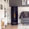 Washington Bioethanol Wood-burning Stove by ScandiFlames in black, featuring a modern design and eco-friendly heating.
