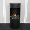 Montgomery Black Open Bioethanol Wood-stove by ScandiFlames, a stylish and modern heating solution with a sleek black design.
