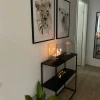 ScandiFlames Kensington - Bio Fireplace – a stylish tabletop bioethanol fireplace made of steel and glass, offering a sleek desi
