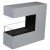 Topeka White Bioethanol Fireplace by ScandiFlames, crafted from powder-coated steel with a sleek white finish and three-sided op