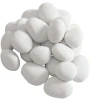 ScandiFlames Ceramics Pebbles White - 24 Pieces for bioethanol fireplaces, heat-resistant and decorative.