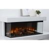 Brockenhurst 1600 by British Fires - Wall-mounted electric fireplace in white with remote control and 1.5 kW heat output.
