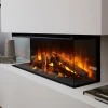 New Forest 870 electric fireplace by British Fires, a built-in multi-sided design with remote control and 1.5 kW heat output.