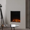 New Forest 650sq Built-in Electric Fireplace by British Fires, featuring a modern design with remote control and realistic flame