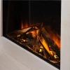 New Forest 650sq Built-in Electric Fireplace by British Fires, featuring a modern design with remote control and realistic flame