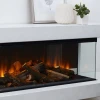 Brockenhurst 1600 by British Fires - Wall-mounted electric fireplace in white with remote control and 1.5 kW heat output.