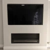 ScandiFlames 140 cm Black Built-in Bioethanol Fireplace, a sleek and modern built-in heating solution.