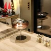 Cocoon Pedestal - Polished Steel bioethanol fireplace with a sleek, freestanding design and polished steel finish.