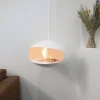 Cocoon Aeris White ceiling-mounted bioethanol fireplace with a sleek, modern design and clean-burning flame.