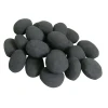 ScandiFlames Ceramics Pebbles Black - 24 Pieces - Heat-resistant decorative stones for bioethanol fireplaces.