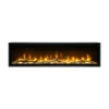 Dimplex Ignite Evolve 60 built-in electric fireplace in black with realistic flames and multiple control options.