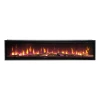 Dimplex Ignite Evolve 74 wall-mounted electric fireplace with realistic flames and remote control.
